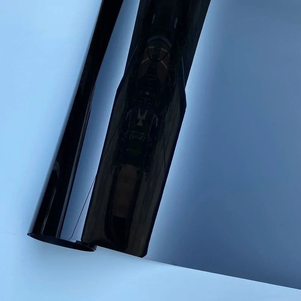 Aomior PET Glossy Black Vinyl Car Wrap | High Gloss Chrome Out Film for Vehicle Roof, Wing, Pillar, Motorcycle Tank