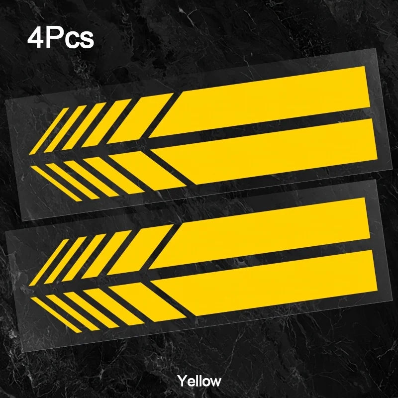 Classic JDM Reflective Stripes Vinyl Decal Kit | 4pcs Self-Adhesive Car Body Stickers