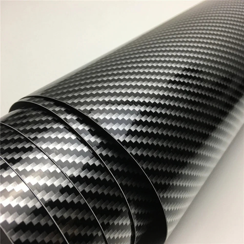 Ultra Glossy Carbon Fiber Vinyl Wrap | Bubble Free Car Sticker Film