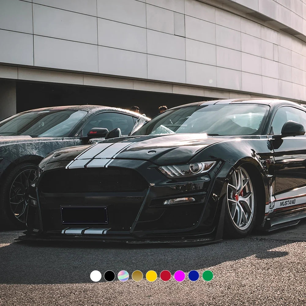 Car Stickers 6pcs Kit | Full Body Vinyl Decals Racing Stripe Design for Roof Hood Door Exterior Car Modification (Multicolor)