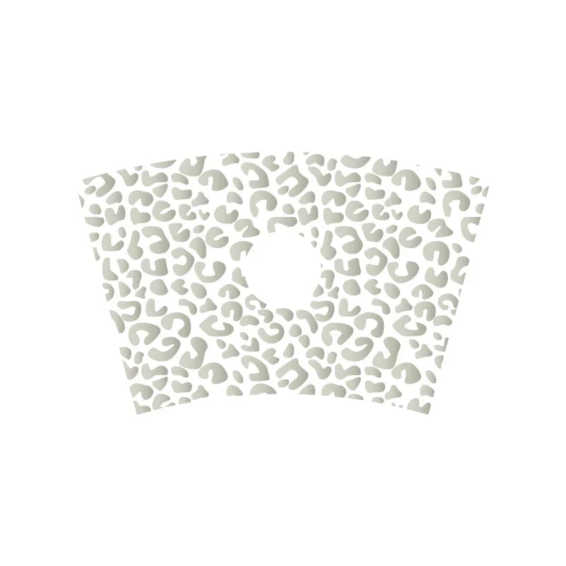 Leopard Pattern Full Wrap Vinyl Sticker for 24 oz Cold Cup | Cheetah Coffee Cup Decal