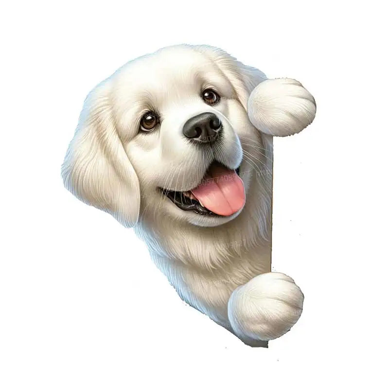 Dog Peeking Around The Corner Light Switch Wall Sticker | Cartoon Animal Decals for DIY Home Decor