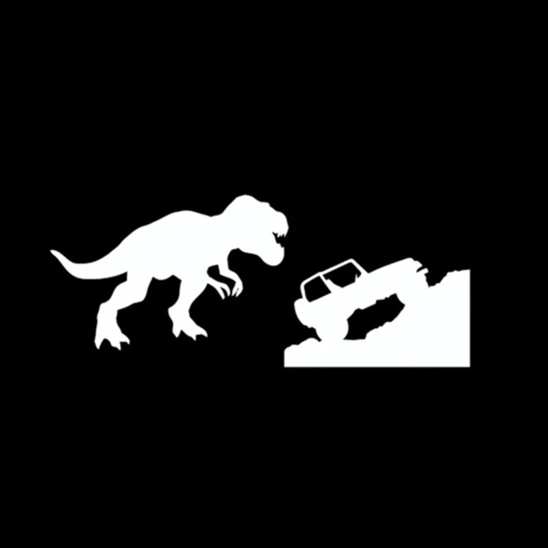 T-Rex Dinosaur Car Sticker | Jeep Window Decal for Laptop and Car Decoration