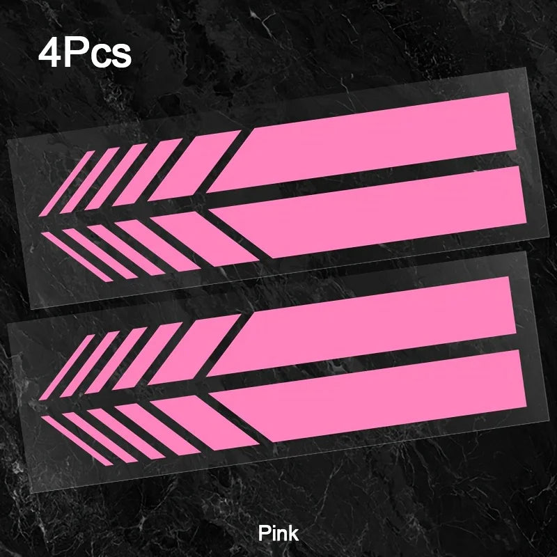 Classic JDM Reflective Stripes Vinyl Decal Kit | 4pcs Self-Adhesive Car Body Stickers
