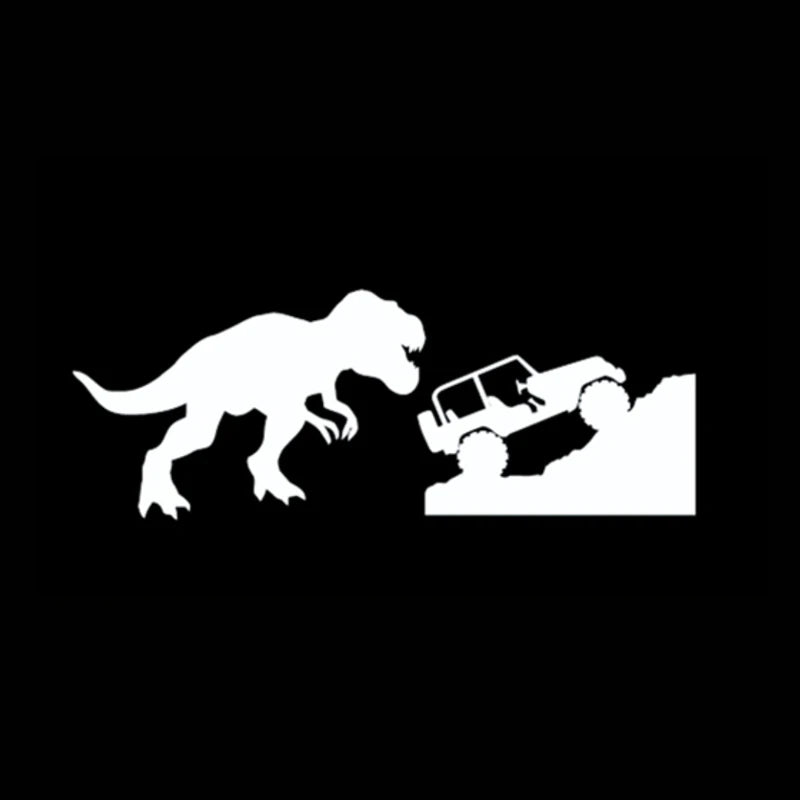 T-Rex Dinosaur Car Sticker | Jeep Window Decal for Laptop and Car Decoration