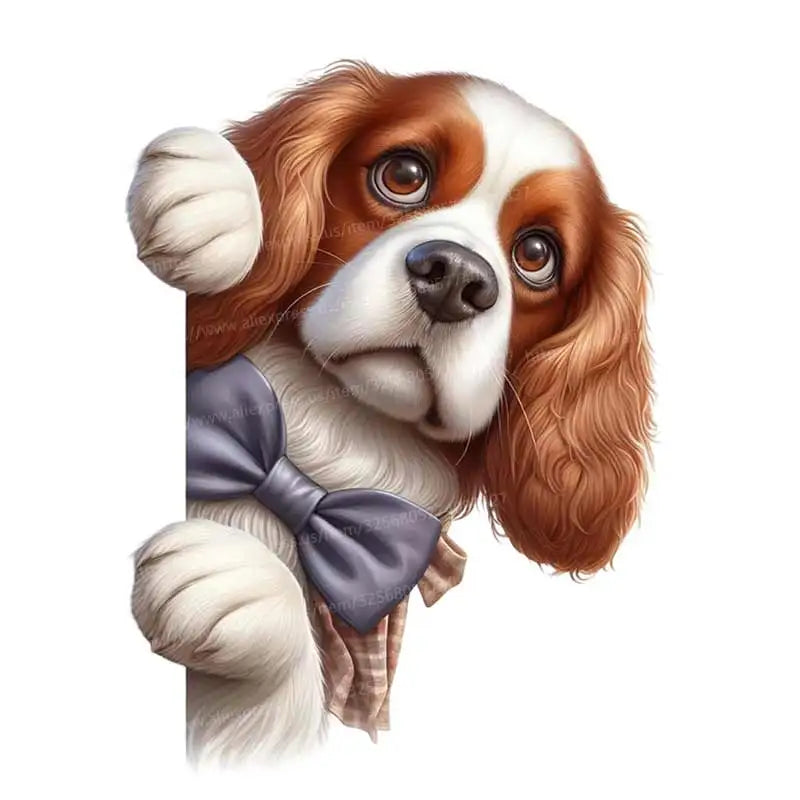 Dog Peeking Around The Corner Light Switch Wall Sticker | Cartoon Animal Decals for DIY Home Decor