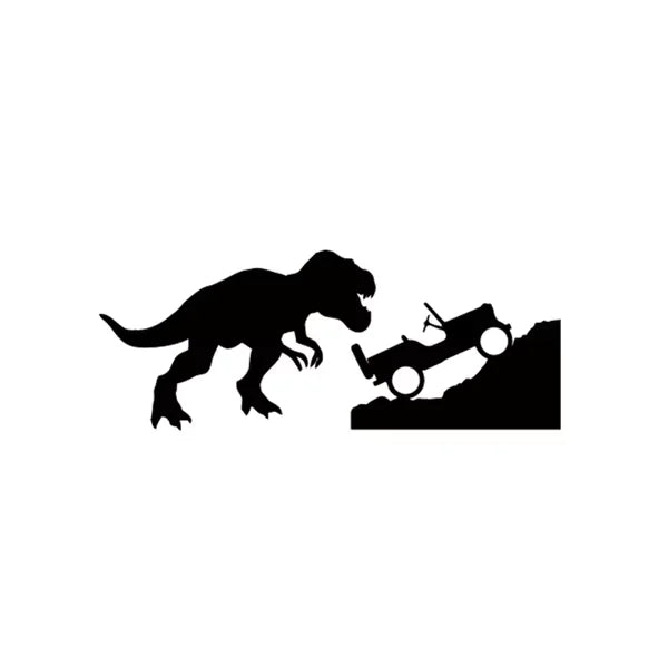 T-Rex Dinosaur Car Sticker | Jeep Window Decal for Laptop and Car Decoration