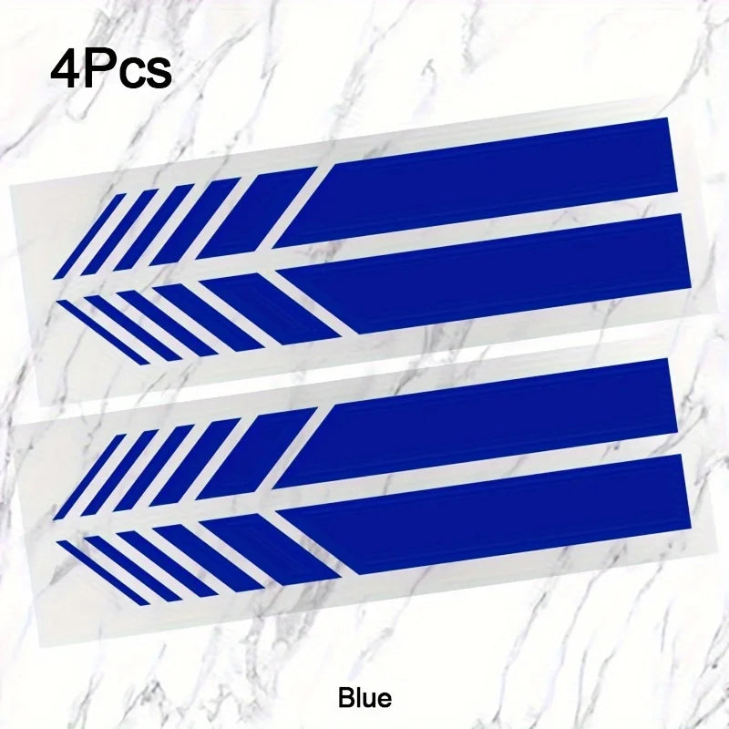 Classic JDM Reflective Stripes Vinyl Decal Kit | 4pcs Self-Adhesive Car Body Stickers