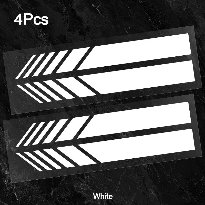 Classic JDM Reflective Stripes Vinyl Decal Kit | 4pcs Self-Adhesive Car Body Stickers