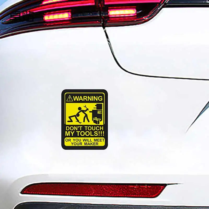 Don't Touch My Tools Car Sticker | Waterproof Vinyl Decal for Garage, Truck, or Workshop