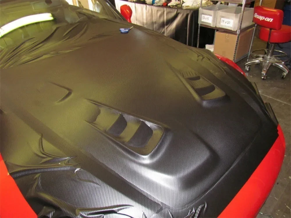 Ultra Glossy Carbon Fiber Vinyl Wrap | Bubble Free Car Sticker Film