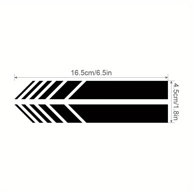 Classic JDM Reflective Stripes Vinyl Decal Kit | 4pcs Self-Adhesive Car Body Stickers