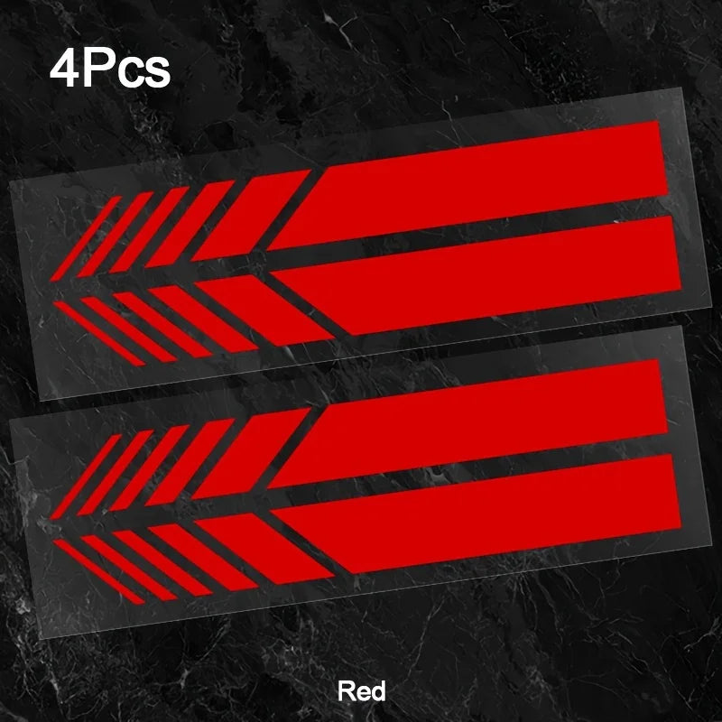 Classic JDM Reflective Stripes Vinyl Decal Kit | 4pcs Self-Adhesive Car Body Stickers