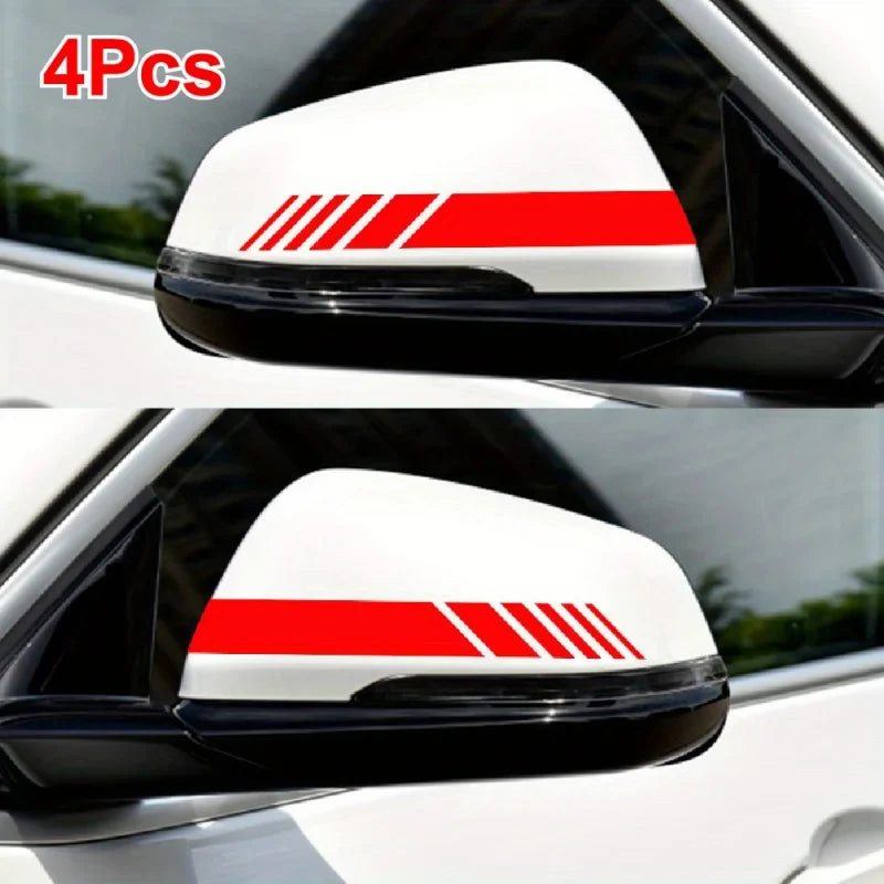Classic JDM Reflective Stripes Vinyl Decal Kit | 4pcs Self-Adhesive Car Body Stickers