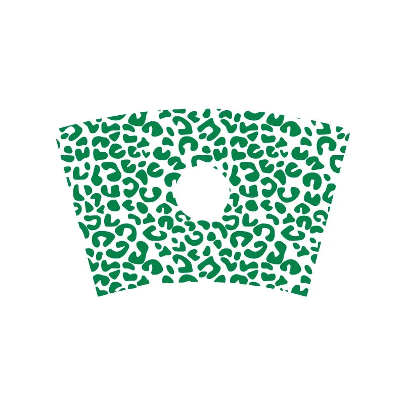 Leopard Pattern Full Wrap Vinyl Sticker for 24 oz Cold Cup | Cheetah Coffee Cup Decal