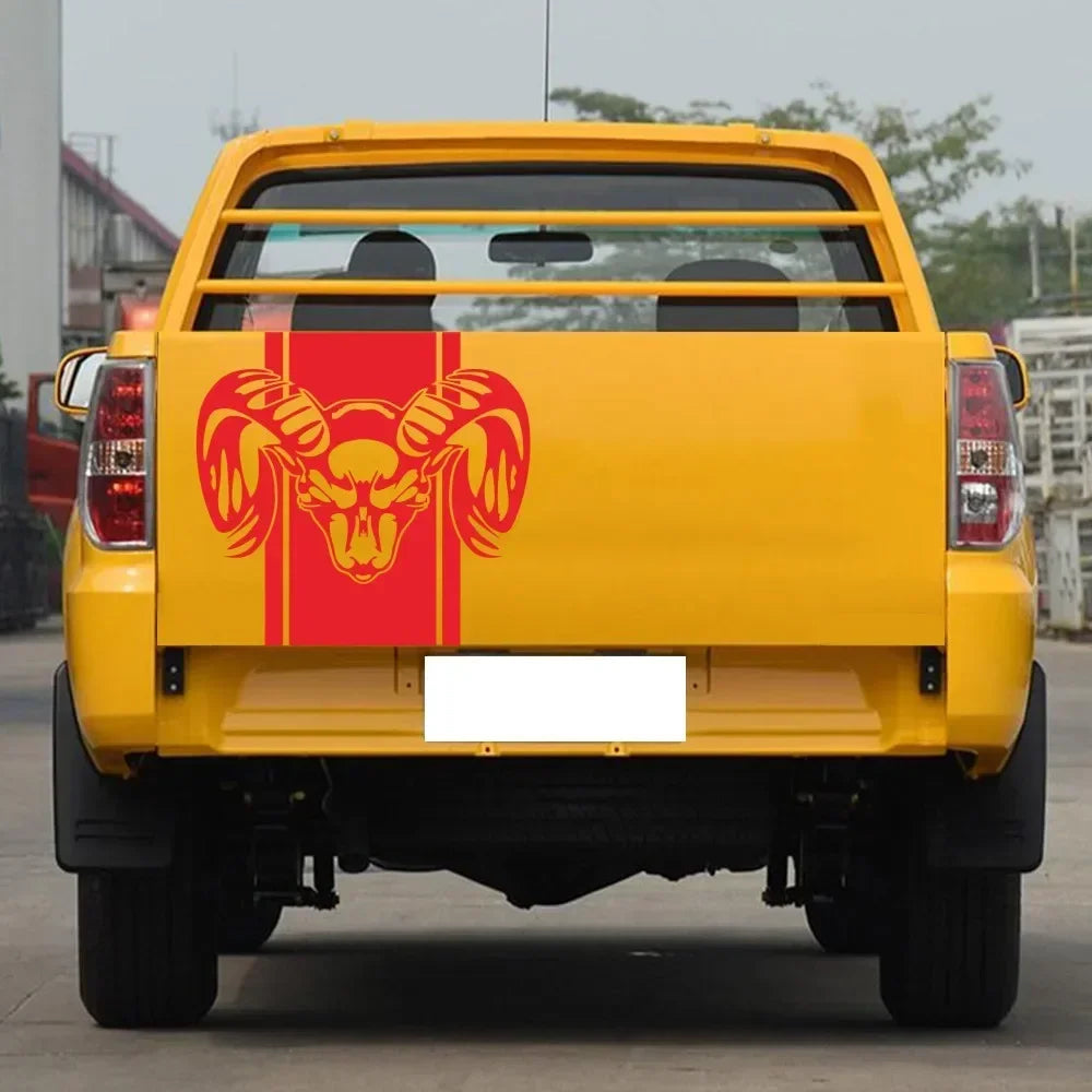 Cool Design Stripe Creative Graphic Car Truck Stickers for Dodge Rear Lathe Ram 1500 2500 3500 Rebel Mopar PCS Decals.