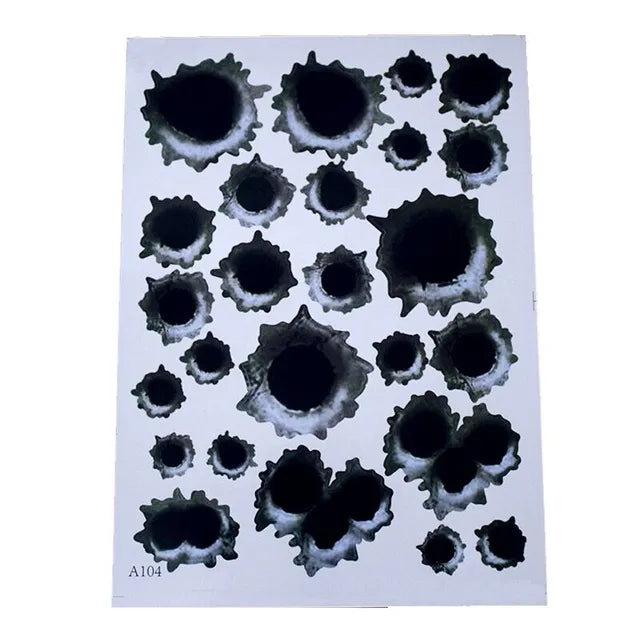 Realistic 3D Bullet Hole Car Decal
