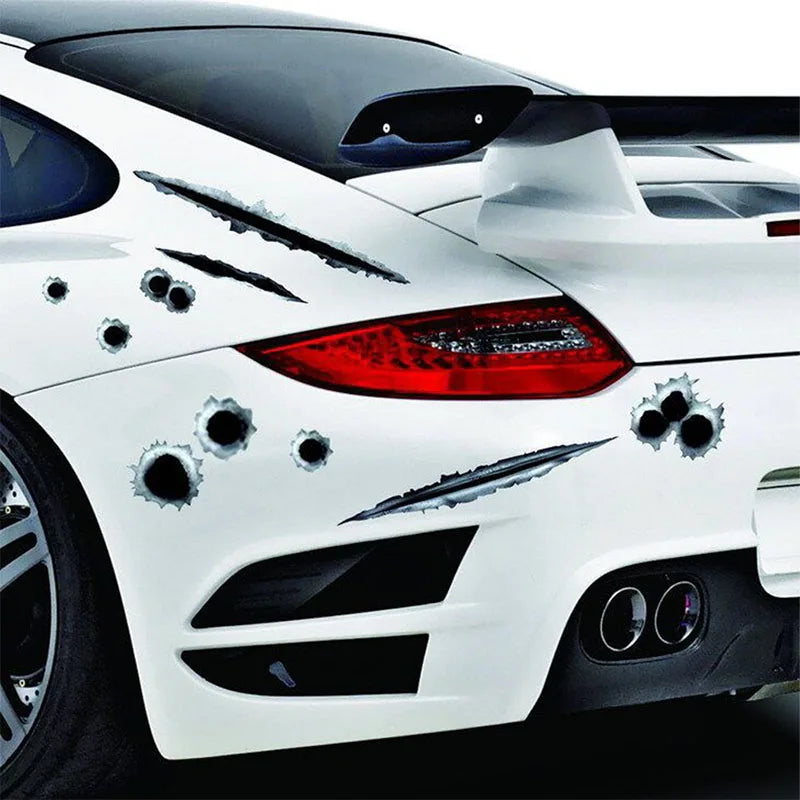 Realistic 3D Bullet Hole Car Decal
