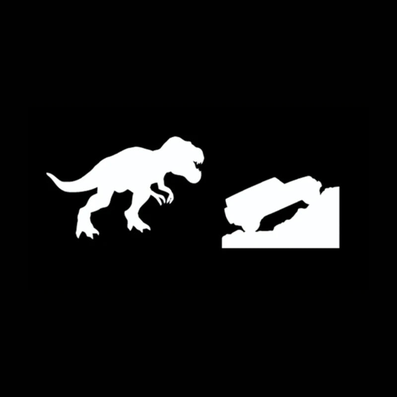 T-Rex Dinosaur Car Sticker | Jeep Window Decal for Laptop and Car Decoration