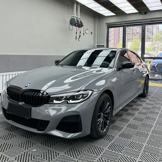 Premium PET Gloss Nardo Grey Vinyl Wrap Film | Self-Adhesive Car Wrapping Decal