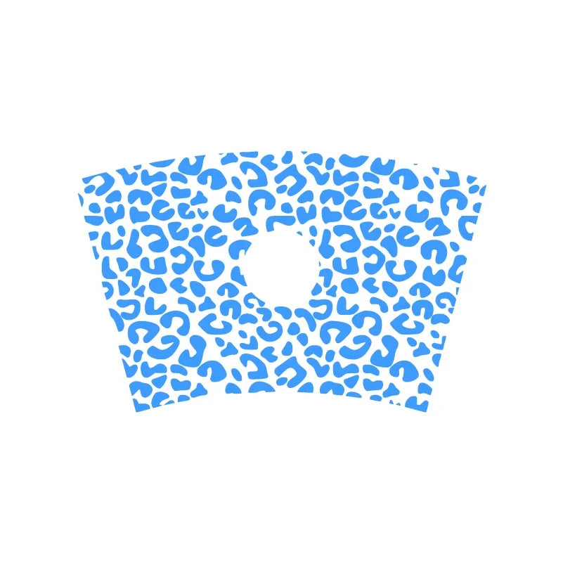 Leopard Pattern Full Wrap Vinyl Sticker for 24 oz Cold Cup | Cheetah Coffee Cup Decal