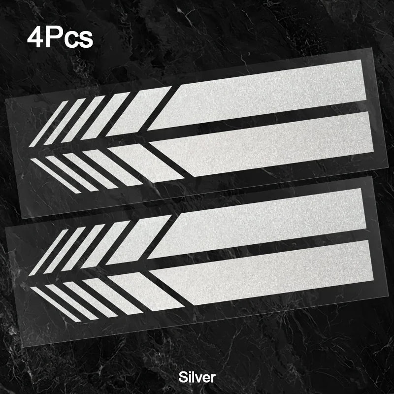 Classic JDM Reflective Stripes Vinyl Decal Kit | 4pcs Self-Adhesive Car Body Stickers
