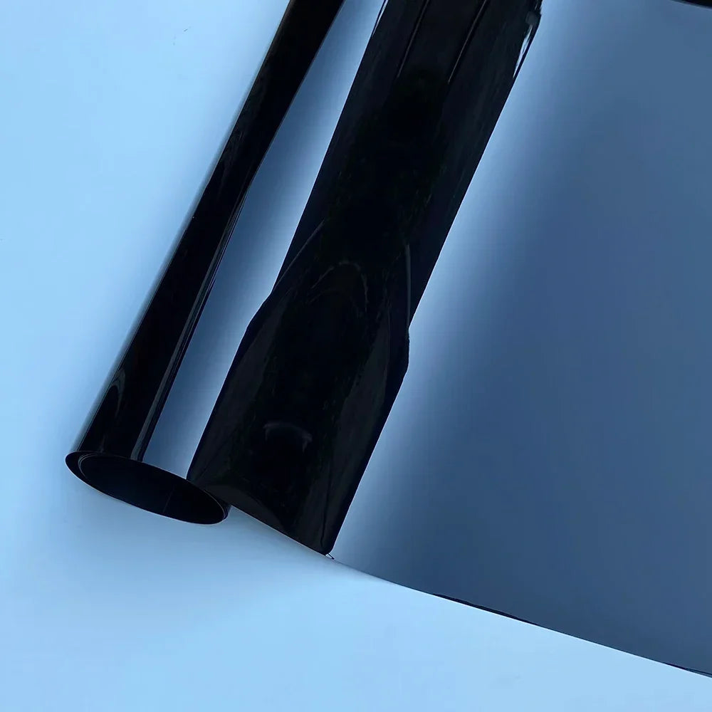 Aomior PET Glossy Black Vinyl Car Wrap | High Gloss Chrome Out Film for Vehicle Roof, Wing, Pillar, Motorcycle Tank