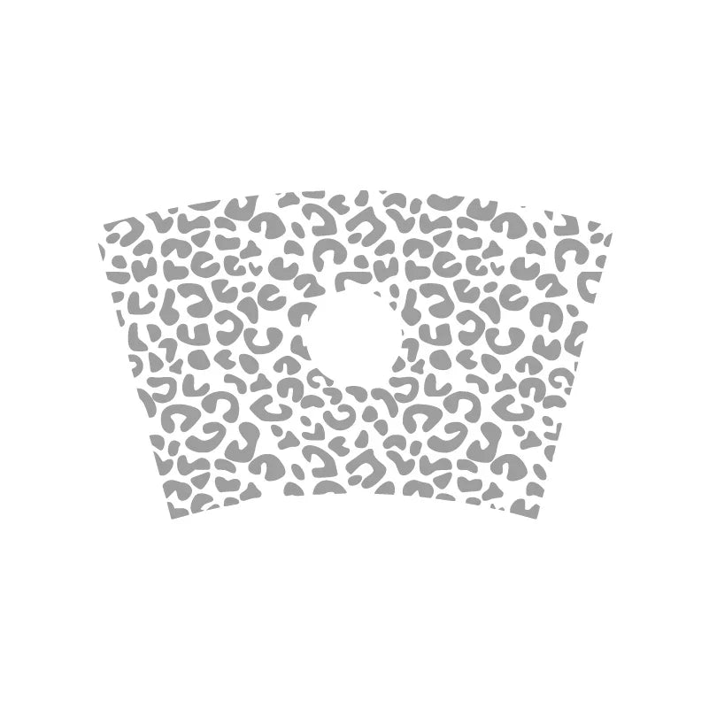 Leopard Pattern Full Wrap Vinyl Sticker for 24 oz Cold Cup | Cheetah Coffee Cup Decal