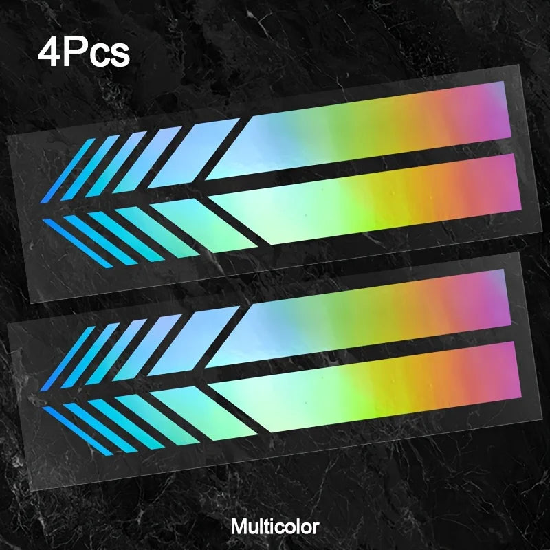 Classic JDM Reflective Stripes Vinyl Decal Kit | 4pcs Self-Adhesive Car Body Stickers