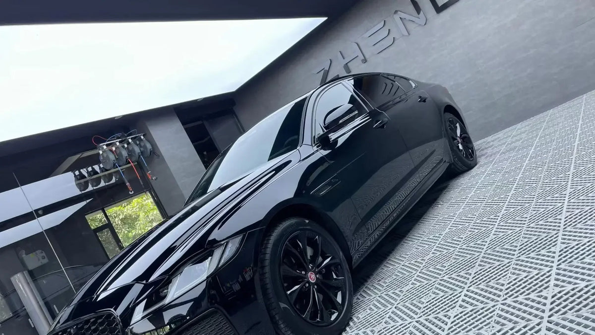 Aomior PET Glossy Black Vinyl Car Wrap | High Gloss Chrome Out Film for Vehicle Roof, Wing, Pillar, Motorcycle Tank