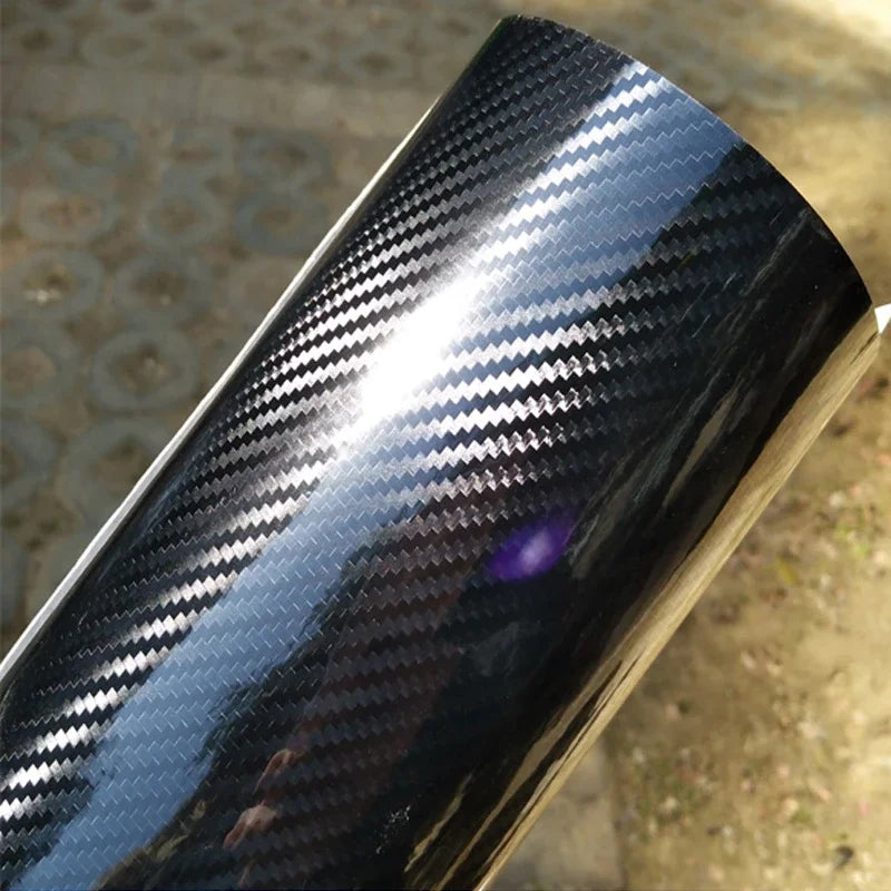 Ultra Glossy Carbon Fiber Vinyl Wrap | Bubble Free Car Sticker Film