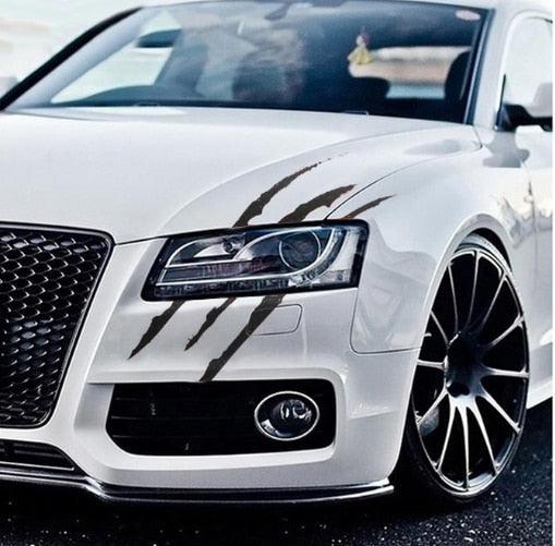 Auto Car Sticker Reflective Monster Claw Scratch Stripe Marks Headlight Decal Car Stickers Monster Claw Marks Headlight Car Sticker Stripes Scratch Decal Vinyl Car Accessories for Sports Cars SUV Pickup Truck Window Motorcycles