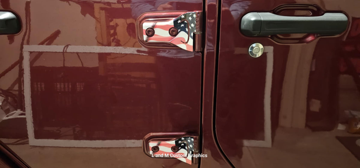 Bigfoot Door hinge decals 1