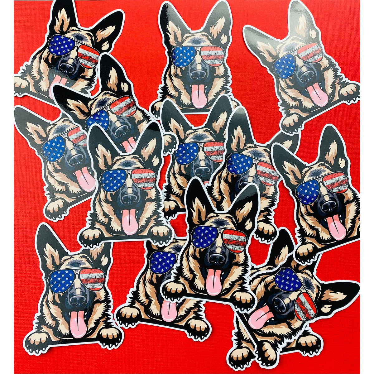 K9 Sticker German Shephed Paws Sticker Cute GSD Dog Decal for Car, Hydroflask, Schutzhund, American Flag Aviators