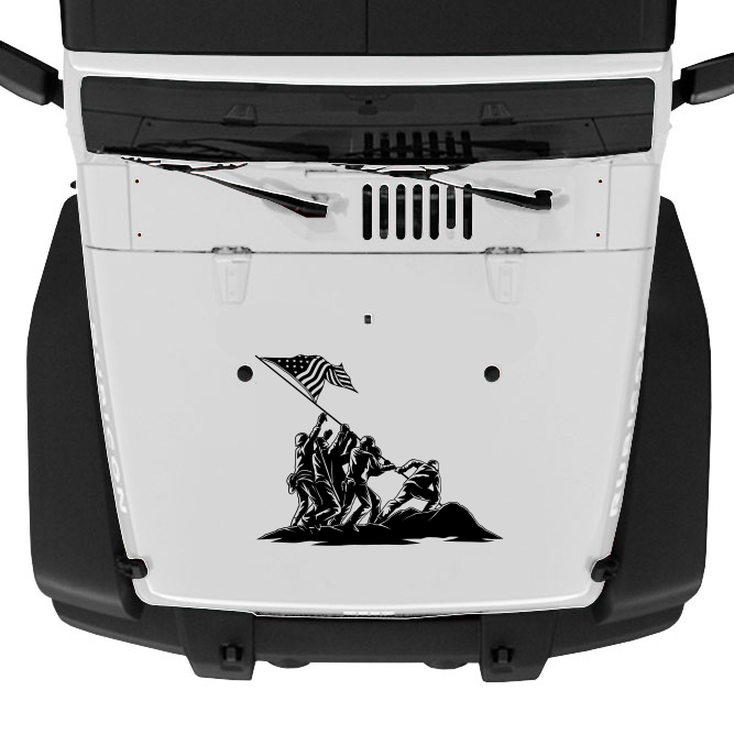 Iwo Jima Flag Raising Hood Graphic