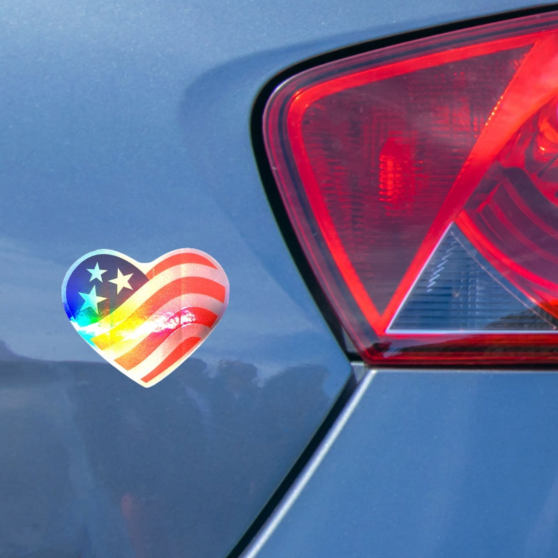 Love American Style™ Heart-Shaped American Flag Sticker Decal