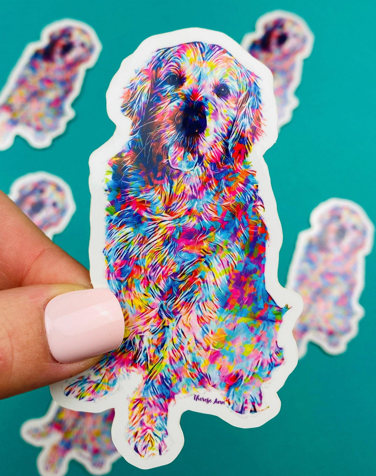 Abstract Golden Retriever Vinyl Decal