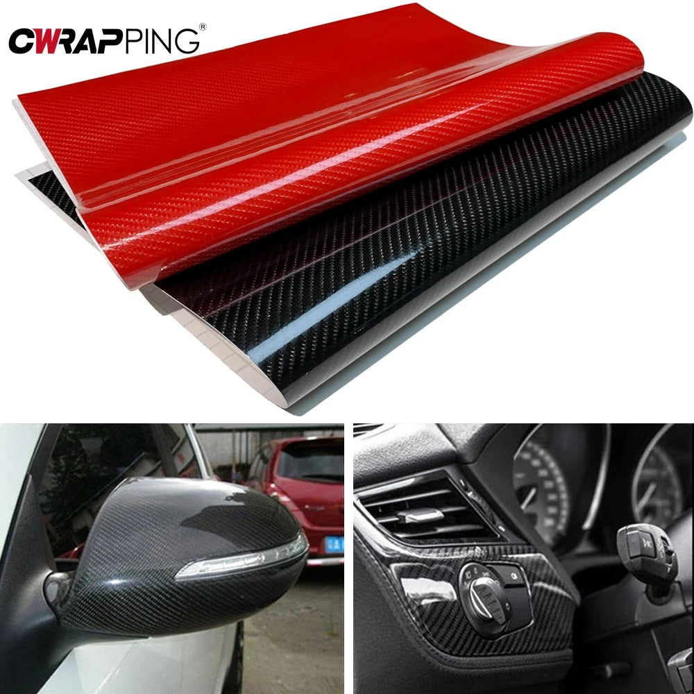 5D Carbon Fiber Vinyl Wrap Film, High Gloss
