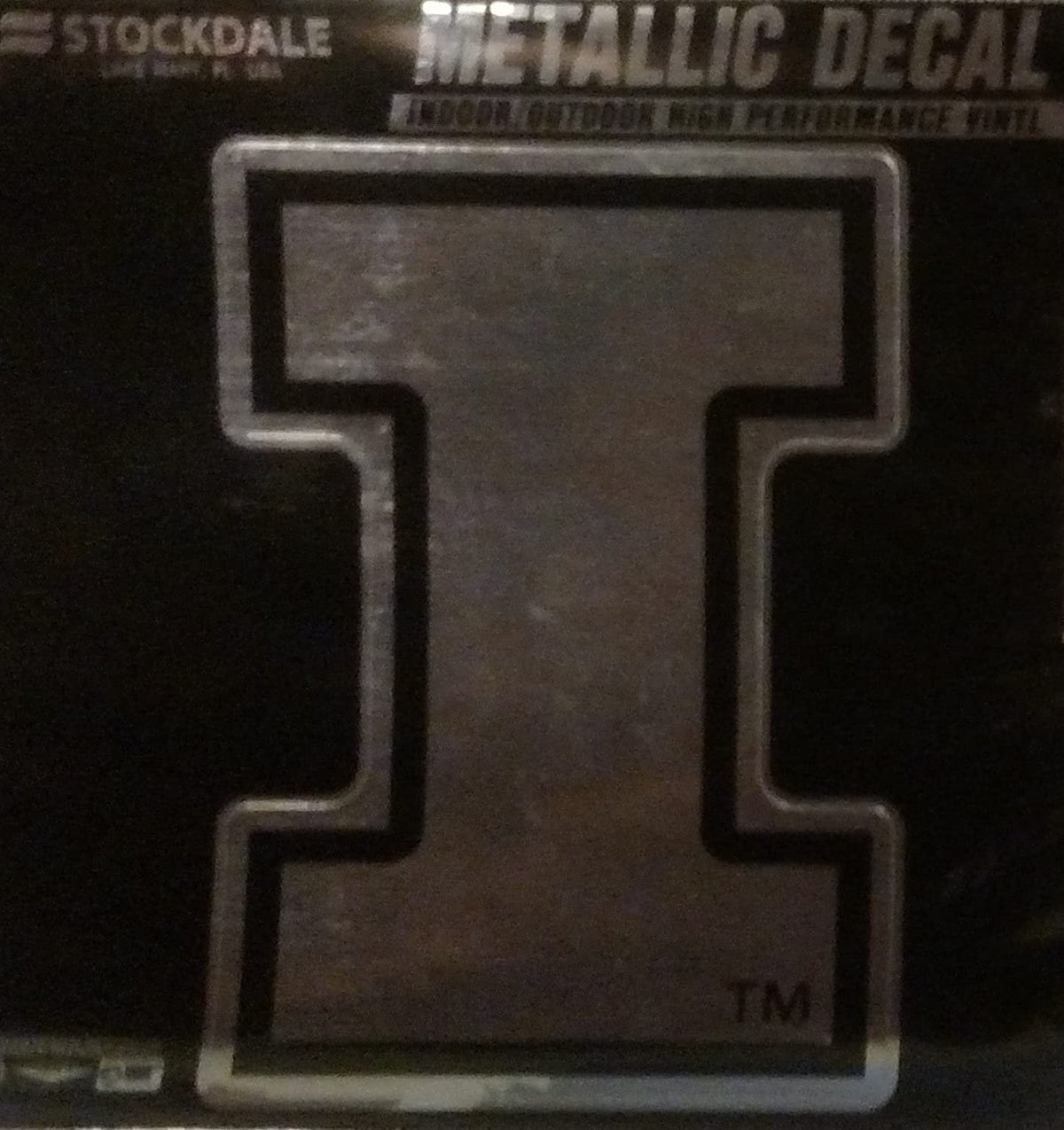 University of Illinois Illini 6 Inch Decal Sticker, Metallic Chrome Shimmer Design, Vinyl Die Cut, Auto Home