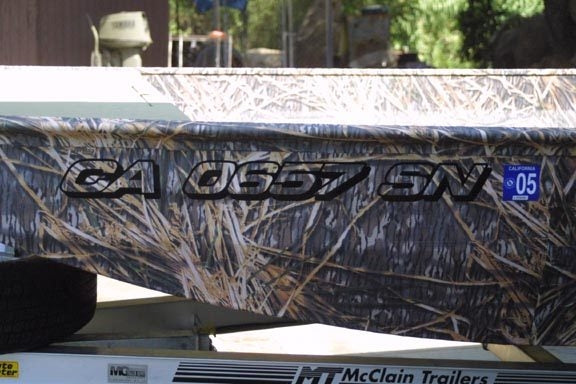 Custom Boat Registration Numbers – One Color Vinyl Hull ID Decals