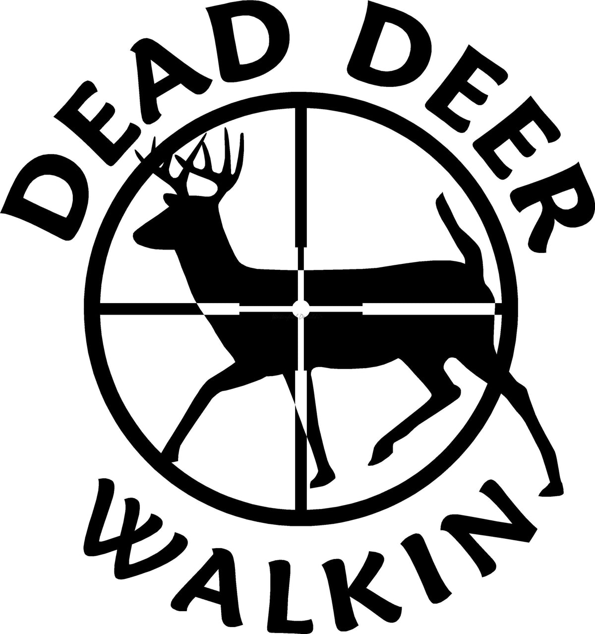 Dead Deer Walkin Decal – Funny Deer Hunting Sticker - 15010