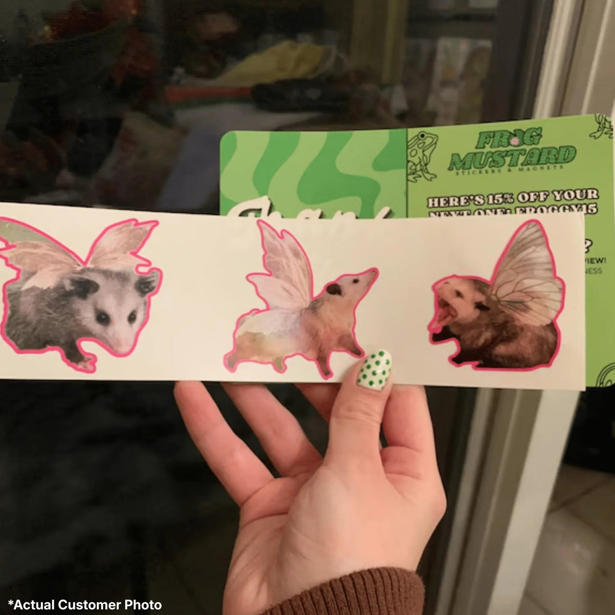 Possum Fairy Die Cut Stickers 3 -Pack
