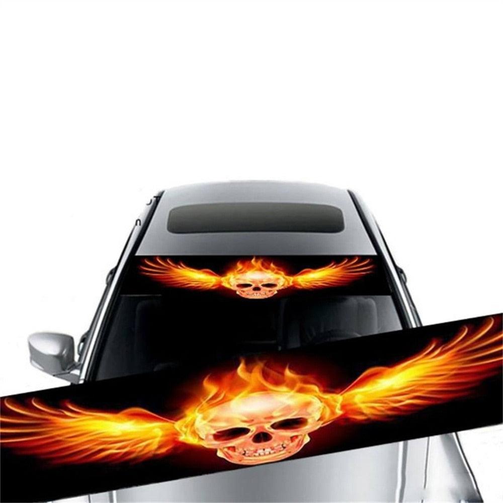 Skull Eyes Windshield Sun Strip Decal