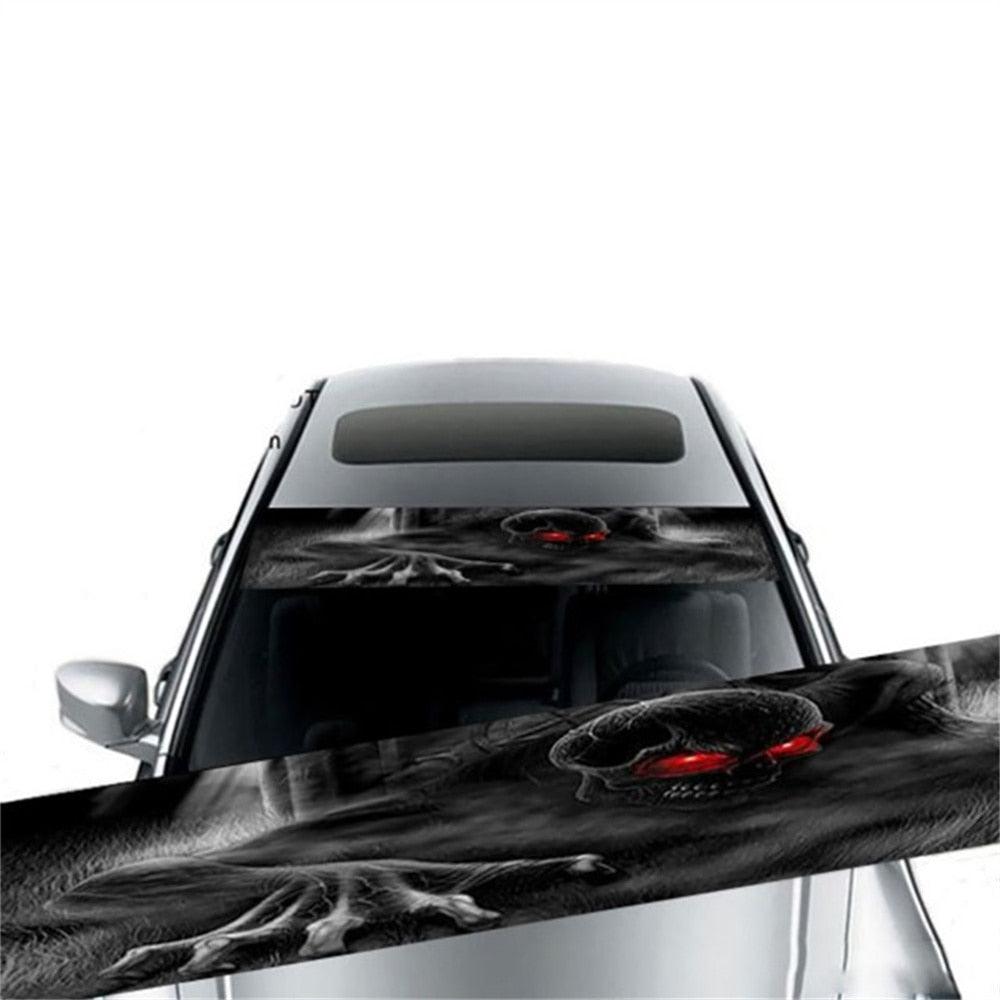 Skull Eyes Windshield Sun Strip Decal